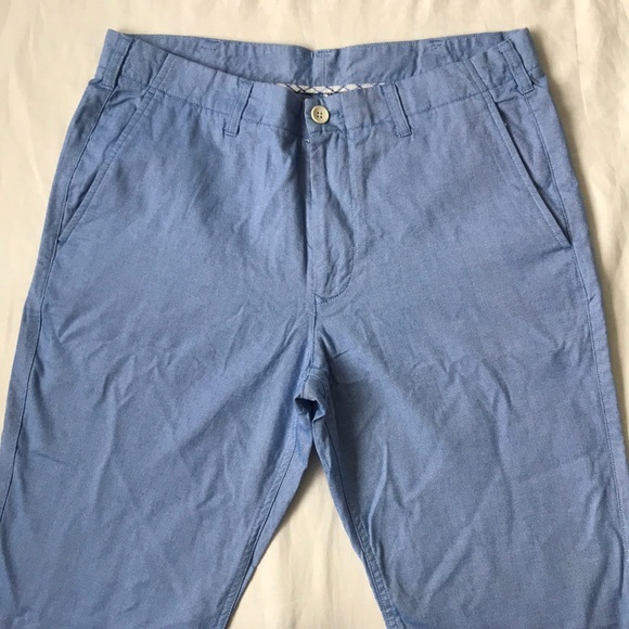 Bonobos Straight Fit Chambray Trousers/Pants - Picture 2 of 7